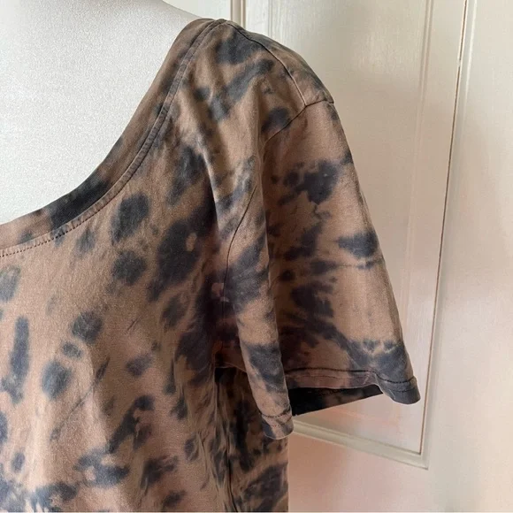 Pact Organic Cotton Husk Spiral Tie Dye Tee Shirt Small Brown Hippie Boho Artsy - Picture 4 of 8